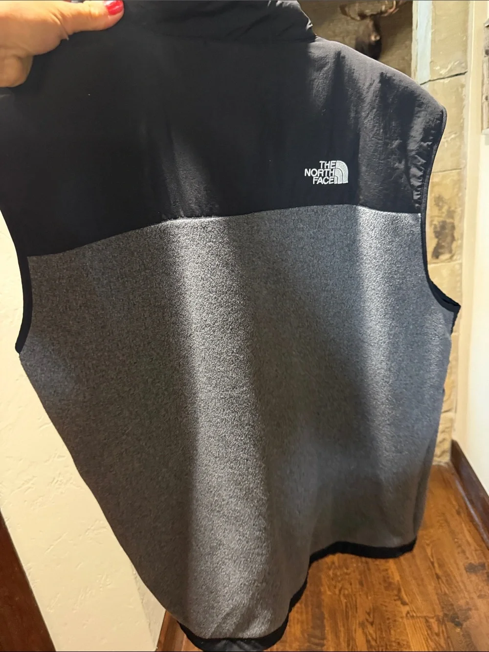 The North Face Black and Gray Men's Soft Fleece Vest